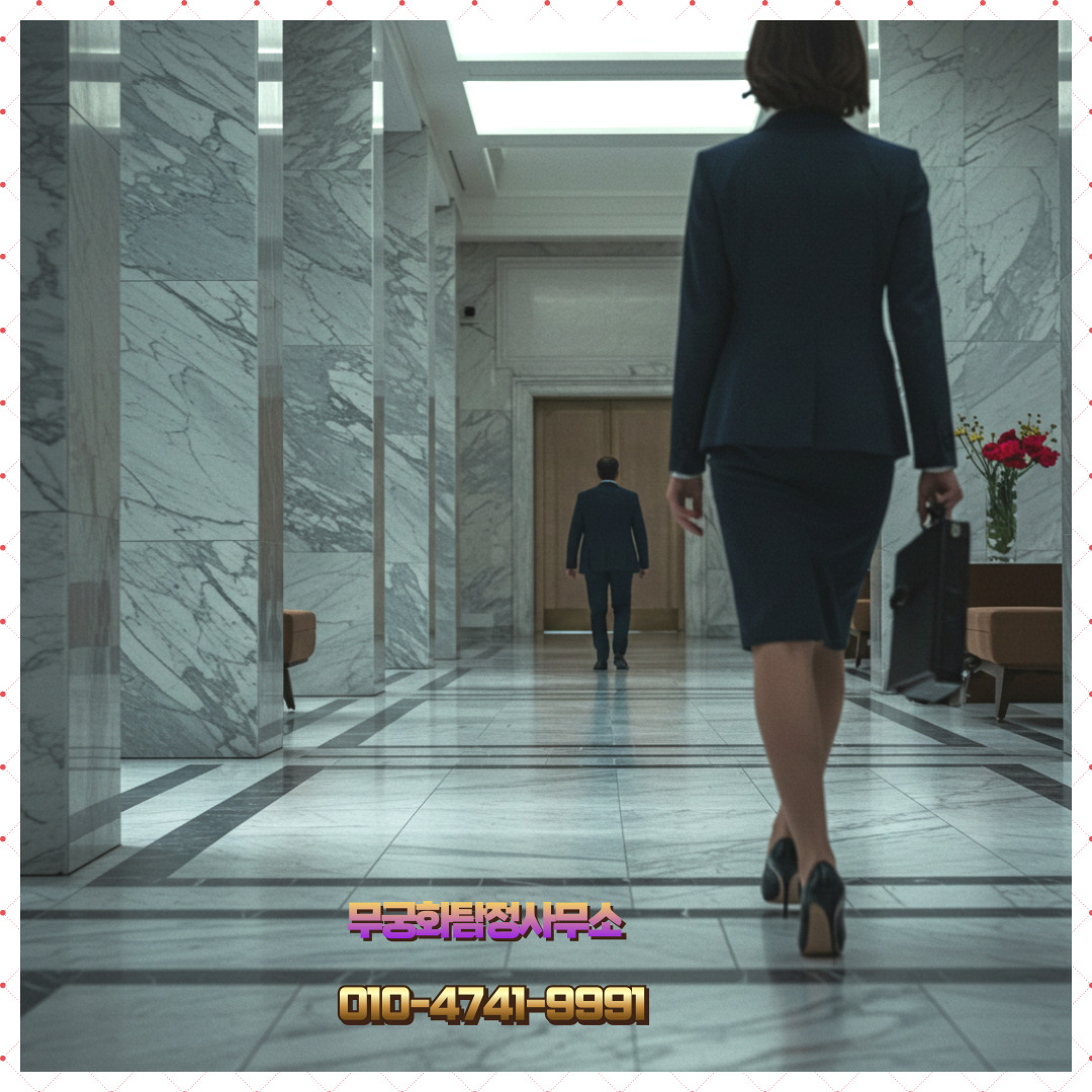 밤거리에서 서로 다른 방향으로 걸어가는 남녀의 모습, 감정의 거리감을 상징