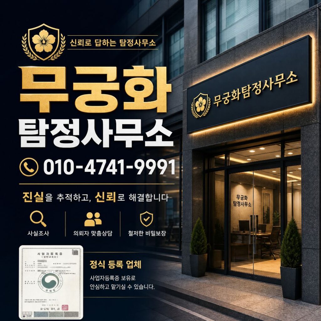외도조사 의뢰가 당일에 가능할까요? 사설탐정 흥신소